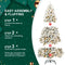 5ft Pre-lit Flocked Christmas Tree - Eco-Friendly & Fireproof