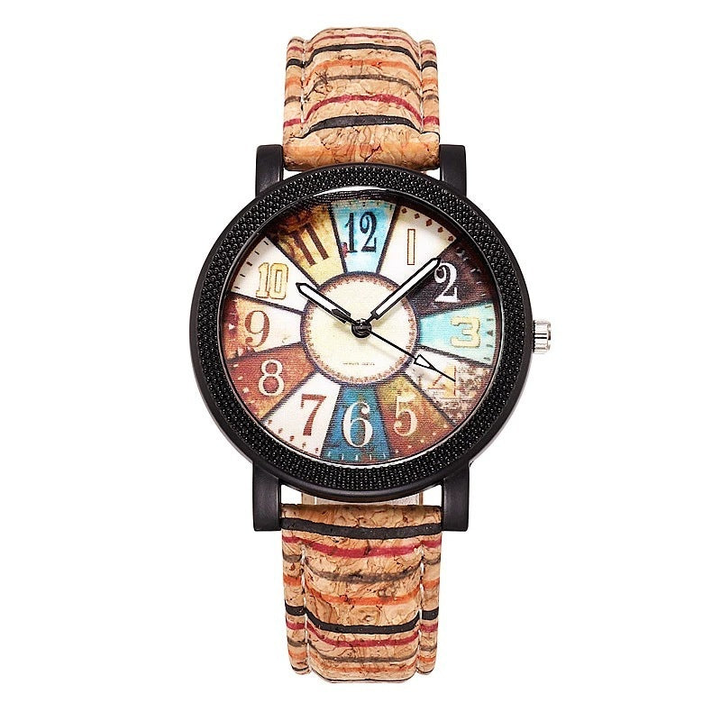 Casual Vintage Leather Women Quartz Wrist Watch Gift Clock