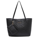 Women's Fashionable Wave Pattern Diamond Plaid Embroidered Shoulder Bag MultyPros