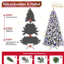 PE PVC Pine Christmas Tree - 10-Function LED Lights, Easy Power