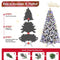 PE PVC Pine Christmas Tree - 10-Function LED Lights, Easy Power