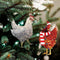 Chicken Hanging Ornament, 4 Pack Hanging Rooster Decorations