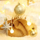 Mini Tabletop Christmas Tree - Snow Flocked with Gold Ornaments