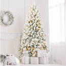 5ft Pre-lit Flocked Christmas Tree - Eco-Friendly & Fireproof