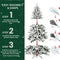 6FT PE&PVC Flocked Christmas Tree