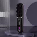 2 In 1 Straight Hair Comb Wireless Hair Straightener Brush Hair Fast Heating Portable Hot Curler USB Charging MultyPros