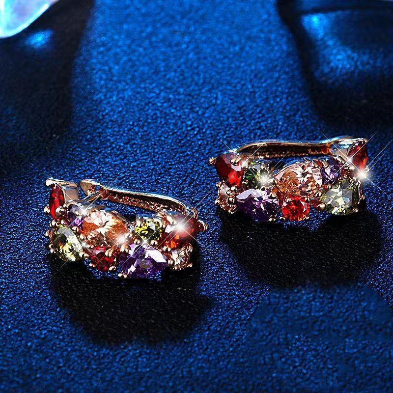 Diamond Crystal Zircon Ear Clip Affordable Luxury Earrings Women - MultyPros