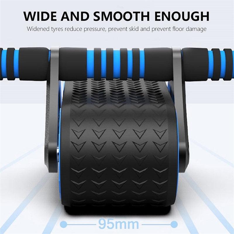 Double Wheel Abdominal Exerciser Women Men Automatic Rebound Ab Wheel Roller Waist Trainer Gym Sports Home Exercise Devices - MultyPros