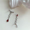 European And American Fashion New Trendy  Cone Gemstone Splicing Earrings - MultyPros