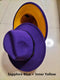 European And American Popular Woolen Top Color Matching Flat Brim Fedora Jazz Hat - MultyPros