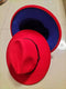 European And American Popular Woolen Top Color Matching Flat Brim Fedora Jazz Hat - MultyPros