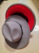 European And American Popular Woolen Top Color Matching Flat Brim Fedora Jazz Hat - MultyPros