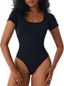 European And American Square-neck Cinched Corset Close-fitting Seamless Short Sleeve T-back - MultyPros