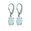 Four-claw Oval Opal Earrings European And American Ornament - MultyPros