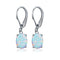 Four-claw Oval Opal Earrings European And American Ornament - MultyPros