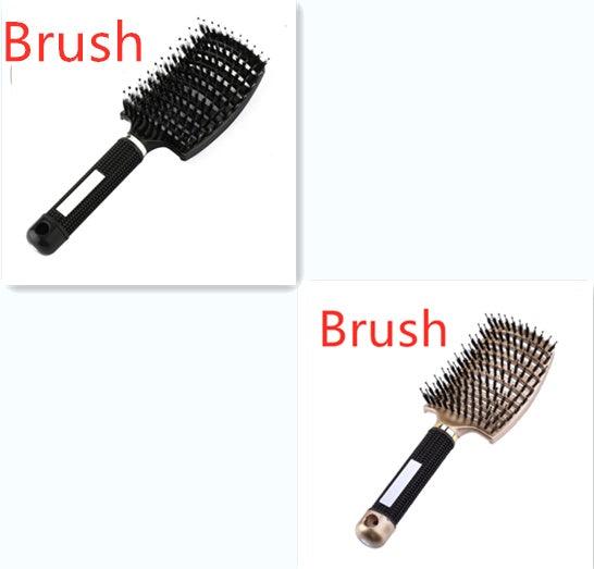 Hairbrush Anti Klit Brushy Haarborstel Women Detangler Hair Brush Bristle Nylon Scalp Massage  Teaser Hair Brush Comb - MultyPros