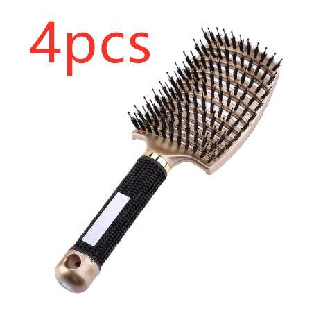 Hairbrush Anti Klit Brushy Haarborstel Women Detangler Hair Brush Bristle Nylon Scalp Massage  Teaser Hair Brush Comb - MultyPros