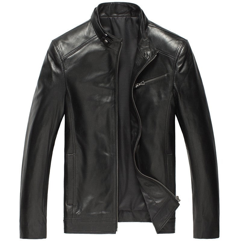 Mens distressed leather jacket with black fur design, rugged outerwear for men, stylish winter leather jacket with durability and comfort, premium men’s jacket fashion, versatile black fur leather coat for casual and formal wear