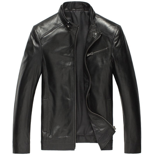 Mens distressed leather jacket with black fur design, rugged outerwear for men, stylish winter leather jacket with durability and comfort, premium men’s jacket fashion, versatile black fur leather coat for casual and formal wear