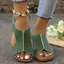 New Summer Wedges Sandals With Elastic Band Design Casual Fish Mouth Shoes For Women - MultyPros