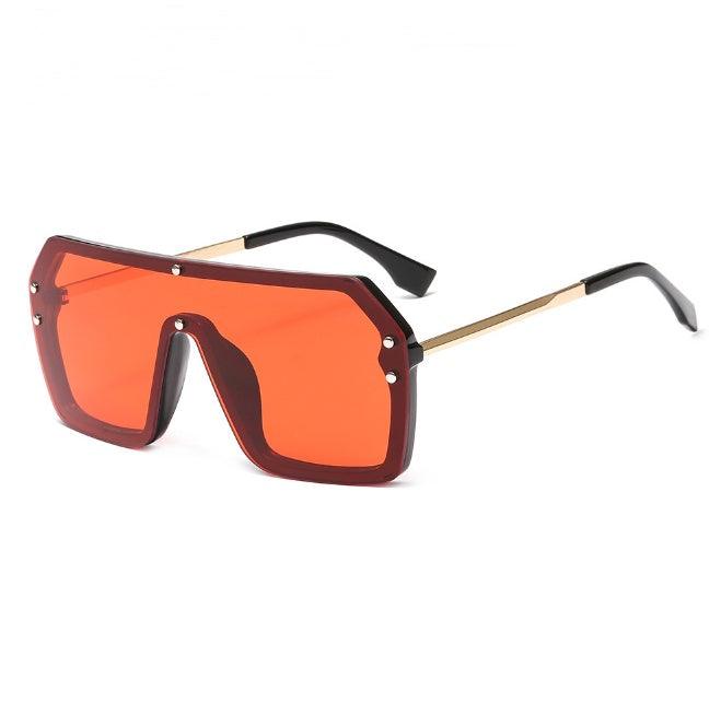 Oversize Sunglasses Fashion Style Square Sun Glasses  One Pieces Mirror Lens UV400 Women Men Brands - MultyPros