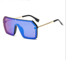 Oversize Sunglasses Fashion Style Square Sun Glasses  One Pieces Mirror Lens UV400 Women Men Brands - MultyPros