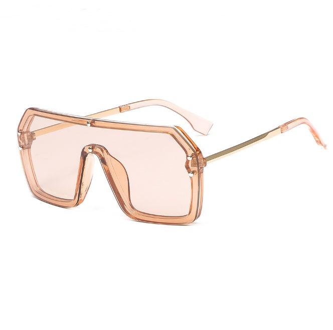 Oversize Sunglasses Fashion Style Square Sun Glasses  One Pieces Mirror Lens UV400 Women Men Brands - MultyPros