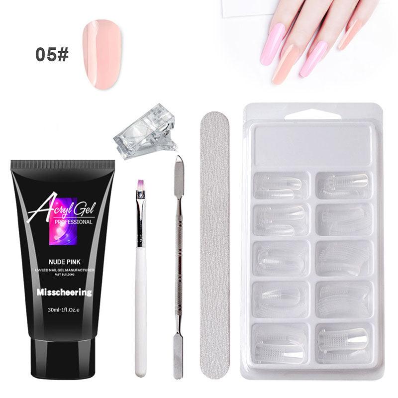 Painless Extension Gel Nail Art Without Paper Holder Quick Model Painless Crystal Gel Set - MultyPros