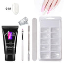 Painless Extension Gel Nail Art Without Paper Holder Quick Model Painless Crystal Gel Set - MultyPros