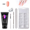 Painless Extension Gel Nail Art Without Paper Holder Quick Model Painless Crystal Gel Set - MultyPros