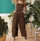 Patchwork Printed Button Suspender Jumpsuit - MultyPros