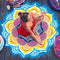 Polygon Printing Tassel Round Bath Towel Yoga Mat - MultyPros