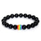 Rainbow Bead Bracelet Pride Natural Stone Strand Couple Bracelets - MultyPros