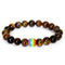 Rainbow Bead Bracelet Pride Natural Stone Strand Couple Bracelets - MultyPros