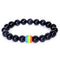 Rainbow Bead Bracelet Pride Natural Stone Strand Couple Bracelets - MultyPros