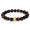 Rainbow Bead Bracelet Pride Natural Stone Strand Couple Bracelets - MultyPros