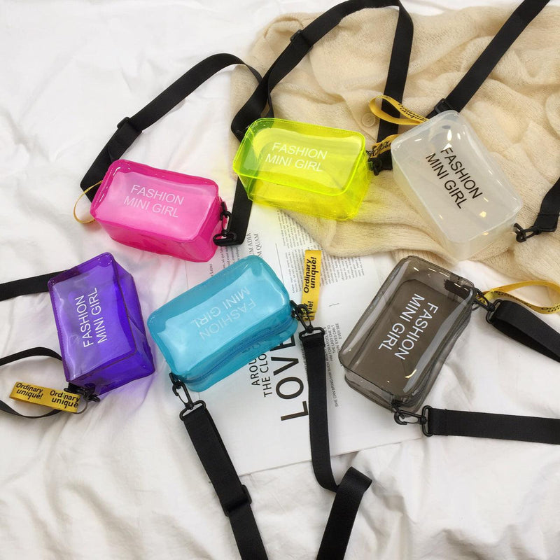 Transparent Square Fashion Trend Jelly Single Shoulder Diagonal Cross Bag - MultyPros