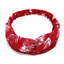 Women Retro Style Hairband floral Print Headband Cross - MultyPros