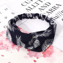 Women Retro Style Hairband floral Print Headband Cross - MultyPros