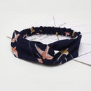 Women Retro Style Hairband floral Print Headband Cross - MultyPros