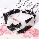 Women Retro Style Hairband floral Print Headband Cross - MultyPros