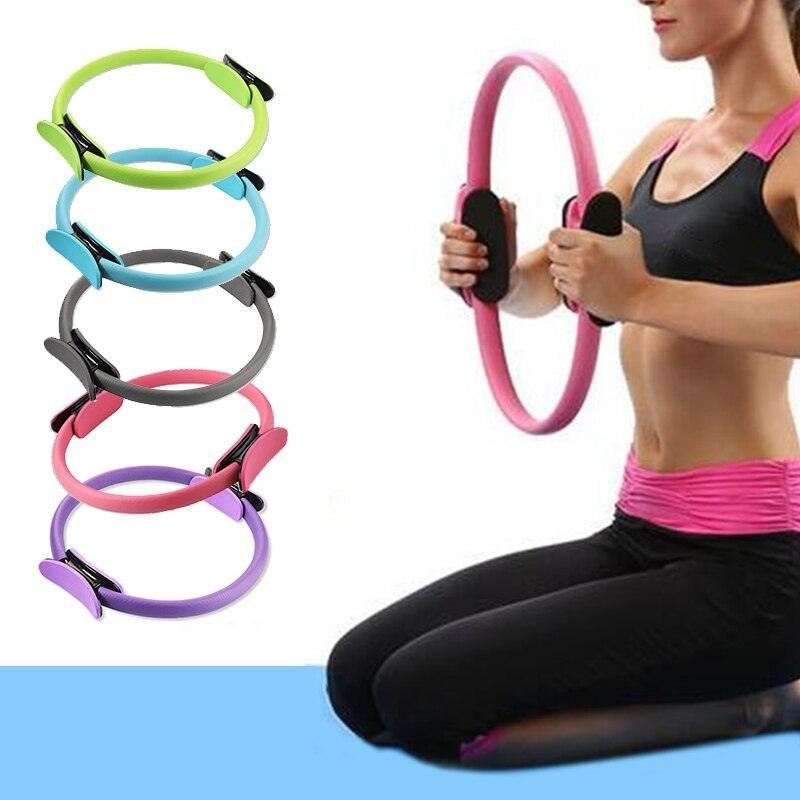 Yoga Fitness Pilates Ring Women Girls Circle Magic Dual Exercise Home Gym Workout Sports Lose Weight Body Resistance - MultyPros