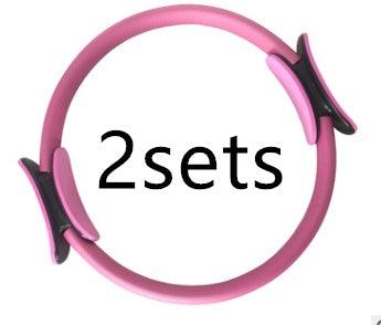 Yoga Fitness Pilates Ring Women Girls Circle Magic Dual Exercise Home Gym Workout Sports Lose Weight Body Resistance - MultyPros