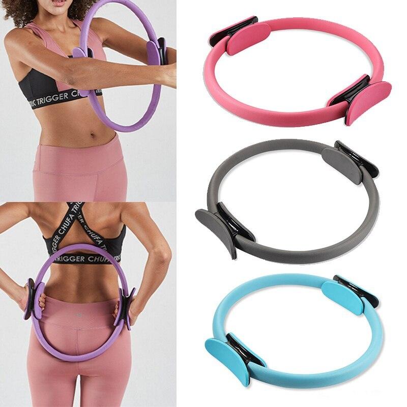 Yoga Fitness Pilates Ring Women Girls Circle Magic Dual Exercise Home Gym Workout Sports Lose Weight Body Resistance - MultyPros