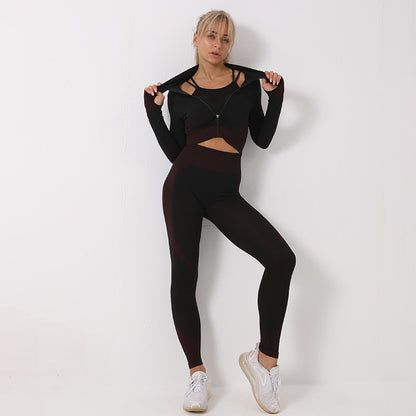 Women's 3PCS Seamless Yoga Set | Gym Outfit & Tracksuit