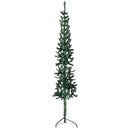 Slim Artificial Half Christmas Tree With Stand Green 5 Ft