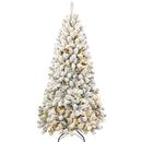 5ft Pre-lit Flocked Christmas Tree - Eco-Friendly & Fireproof