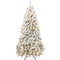 5ft Pre-lit Flocked Christmas Tree - Eco-Friendly & Fireproof