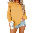 Solid Color Crew Neck Coat Long Sleeve Hoodie