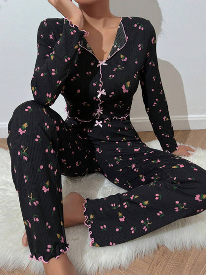 Women’s Printed Loungewear Set | Casual Two-Piece Outfit